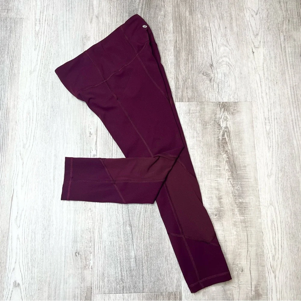 Lululemon Athletica Pace Rival Crop Leggings 22” size 4 Dark Adobe W6BAVS